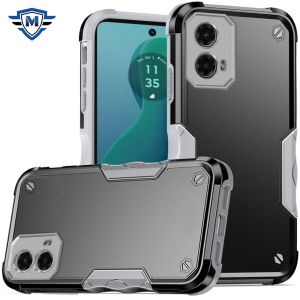 For Motorola Moto G 5G 2024 METKASE Exquisite Tough Shockproof Hybrid in Slide-Out Package - Black/Grey