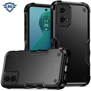 For Motorola Moto G 5G 2024 METKASE Exquisite Tough Shockproof Hybrid in Slide-Out Package - Black/Black