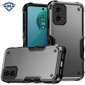 For Motorola Moto G 5G 2024 METKASE Exquisite Tough Shockproof Hybrid in Slide-Out Package - Grey/Black