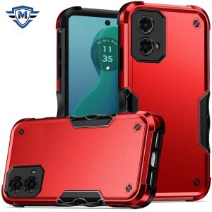 For Motorola Moto G 5G 2024 METKASE Exquisite Tough Shockproof Hybrid in Slide-Out Package - Red/Black
