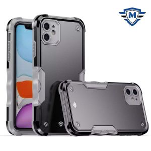 For iPhone 11 METKASE Exquisite Tough Shockproof Hybrid in Slide-Out Package - Black/Grey