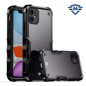For iPhone 12/12 PRO METKASE Exquisite Tough Shockproof Hybrid in Slide-Out Package - Black/Black