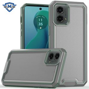 For Motorola Moto G 5G 2024 METKASE Rank Tough Strong Modern Fused Hybrid in Slide-Out Package - Grey