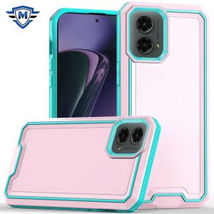 For Motorola Moto G Stylus 5G 2024 METKASE Rank Tough Strong Modern Fused Hybrid in Slide-Out Package - Light Pink