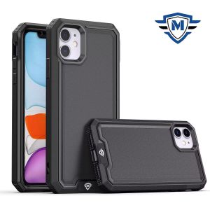 For iPhone 12/12 PRO METKASE Rank Tough Strong Modern Fused Hybrid in Slide-Out Package - Black