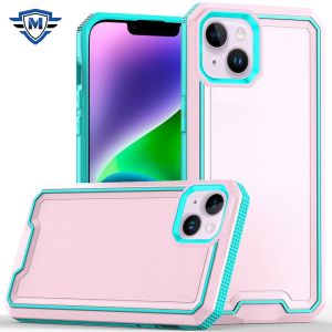 For iPhone 14/13 METKASE Rank Tough Strong Modern Fused Hybrid in Slide-Out Package - Light Pink