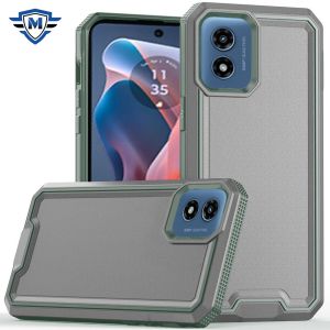 For Motorola Moto G Play 2024 METKASE Rank Tough Strong Modern Fused Hybrid in Slide-Out Package - Grey