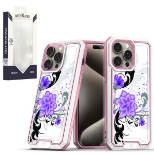 For Motorola G Stylus 5G 2023 METKASE Premium RANK Design Fused Hybrid in Slide-Out Package - Purple Lily