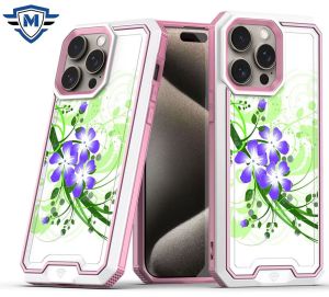 For iPhone 12 & iPhone 12 Pro METKASE Premium RANK Design Fused Hybrid in Slide-Out Package - Green Floral