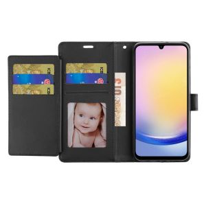 For Samsung A25 5G METKASE Wallet ID Card Holder Case Cover in Slide-Out Package - Black