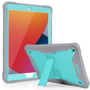 Defender Case With Kickstand For iPad 9.7 - Grey/Mint