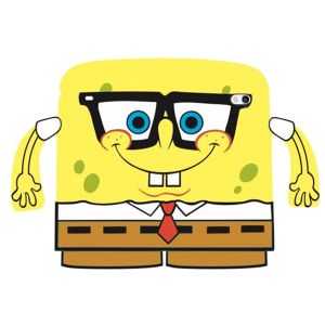 Spongebob Smart Glasses Case Cover for iPad 7/8/9 (10.2) - Nickelodeon Authorized licensed product