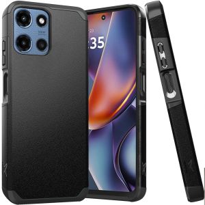 For Motorola Moto G 5G 2025 (Original Series) Tough Strong Shockproof Hybrid in Slide-Out Package - Black