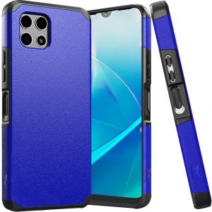 For REVVL 7 5G Tough Strong Hybrid (Magnet Mount Friendly) Case Cover - Classic Blue