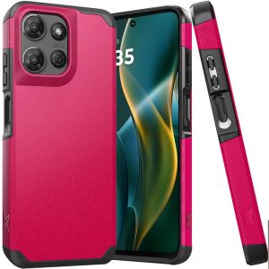 For Moto G Stylus 5G 2025 (Original Series) Tough Strong Shockproof Hybrid in Slide-Out Package - Hot Pink
