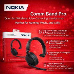 NOKIA COMM BAND PRO OVER EAR (HEADPHONES) (ANC/BT / BLACK) - (C2 TOP)
