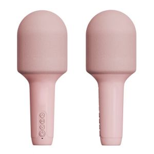 Karaoke Microphone, Portable Bt Speaker -Pink