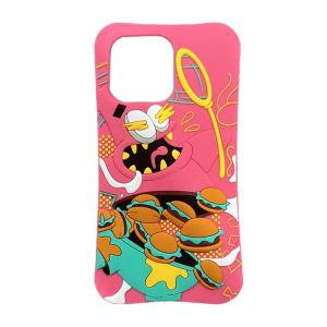 Patrick Star Eating Krabby Patty Silicone Case for iPhone 13 Pro Max /
14Plus / 15plus