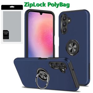 [PolyBag] For Samsung Galaxy A26 CHIEF Oil Painted Magnetic Ring Stand Hybrid - Dark Blue