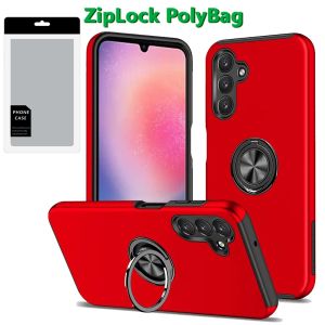 [PolyBag] For Samsung Galaxy A26 CHIEF Oil Painted Magnetic Ring Stand Hybrid - Red