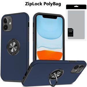 [PolyBag] For iPhone 11 CHIEF Oil Painted Magnetic Ring Stand Hybrid - Dark Blue