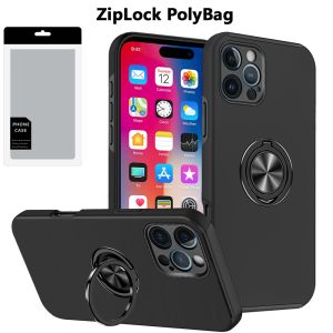 [PolyBag] For iPhone 16 Pro 6.3 inch CHIEF Oil Painted Magnetic Ring Stand Hybrid - Black