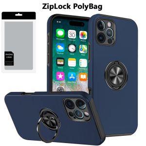 [PolyBag] For iPhone 16 Pro Max 6.9 inch CHIEF Oil Painted Magnetic Ring Stand Hybrid - Dark Blue