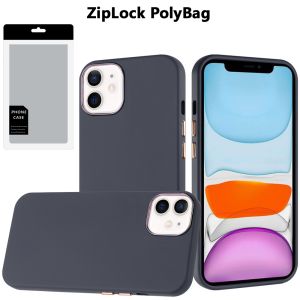 [PolyBag] For iPhone 11 Classy Slick Chromed Around Hybrid - Dark Blue