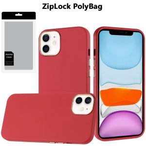 [PolyBag] For iPhone 11 Classy Slick Chromed Around Hybrid - Red