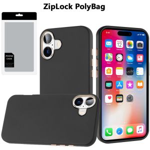 [PolyBag] For iPhone 16 6.1 inch Classy Slick Chromed Around Hybrid - Black
