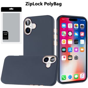 [PolyBag] For iPhone 16 6.1 inch Classy Slick Chromed Around Hybrid - Dark Blue