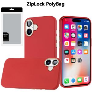 [PolyBag] For iPhone 16 Pro 6.3 inch Classy Slick Chromed Around Hybrid - Red