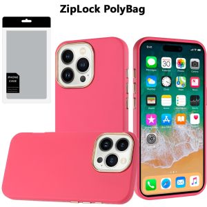 [PolyBag] For iPhone 16 Pro Max 6.9 inch Classy Slick Chromed Around Hybrid - Hot Pink