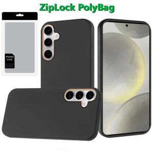 [PolyBag] For Samsung s25 Plus/s24 Plus Classy Slick Chromed Around Hybrid Case Cover - Black