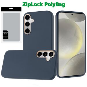 [PolyBag] For Samsung s25 Plus/s24 Plus Classy Slick Chromed Around Hybrid Case Cover - Dark Blue