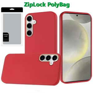 [PolyBag] For Samsung s25 Plus/s24 Plus Classy Slick Chromed Around Hybrid Case Cover - Red