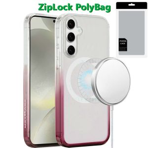 [PolyBag] For Samsung s25/s24 Magnetic Space Gradiant Case - Two Tone Pink