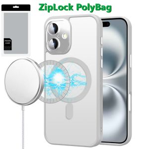 [PolyBag] For iPhone 16 6.1 inch Complete Protection HQ Hybrid with Metal Tempered Camera Glass - Clear