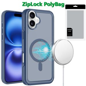 [PolyBag] For iPhone 16 6.1 inch Glossy Oil Premium Hybrid - Dark Blue