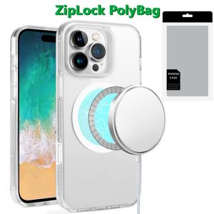 [PolyBag] For iPhone 16 Pro Max 6.9 inch PURE Transparent [Magnetic Circle] High Quality Ultra Thick Hybrid - Clear