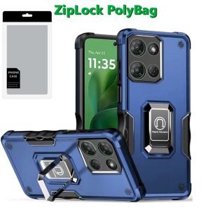 [PolyBag] For Motorola Moto G Power 5G 2025 OPTIMUM Magnetic Ring Stand Hybrid - Blue