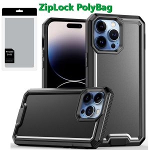 [PolyBag] For iPhone 14 Pro Max Rank Tough Strong Modern Fused Hybrid - Black