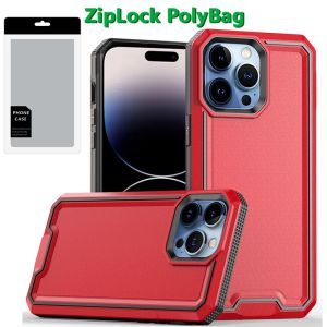 [PolyBag] For iPhone 14 Pro Max Rank Tough Strong Modern Fused Hybrid - Red