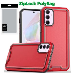 [PolyBag] For Samsung Galaxy A36 Rank Tough Strong Modern Fused Hybrid - Red