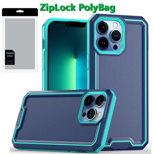[PolyBag] For iPhone 13 Pro Max Rank Tough Strong Modern Fused Hybrid - Blue