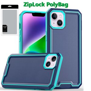 [PolyBag] For iPhone 14/13 Rank Tough Strong Modern Fused Hybrid - Blue