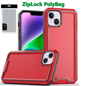 [PolyBag] For iPhone 14/13 Rank Tough Strong Modern Fused Hybrid - Red