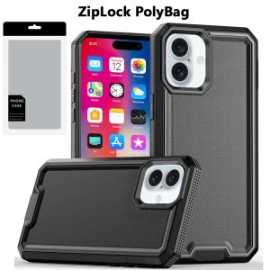 [PolyBag] For iPhone 16 6.1 inch Rank Tough Strong Modern Fused Hybrid - Black