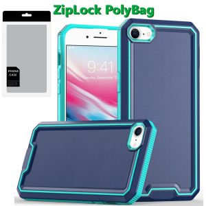 [PolyBag] For iPhone SE 3 (2022) SE/8/7 Rank Tough Strong Modern Fused Hybrid - Blue