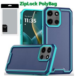 [PolyBag] For Moto G Stylus 5G 2025 Rank Tough Strong Modern Fused Hybrid - Blue